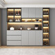 Yoyuan Yaju Gabinete lateral Almacenamiento High gabinete Integrado con la pared Modern Simple Wine Gabinet Style 15280*40*220 SF Express Instalación