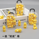 迷你卡通小奶龙发光小玩意公仔摆件桌面车载送儿童玩具小礼物 实色款可爱小奶龙一套6个不重复