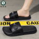 Zapatillas para hombres de carpintería para ropa de verano para nuevo sándwich de playa de casa no deslizante y anti-dolores de gran tamaño de gran tamaño y anti-odor 9712 negro 40-41