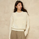 ROMON high-end knitted sweater for women handmade crochet pure cardigan 2025 spring new retro jacquard pullover thick sweater stycoon rice equal size