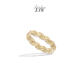 Weici JFB French imported cable 18K thick gold bracelet ring necklace French retro braided old money style Bahnfeng small cable ring 50 country code 10