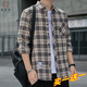 Miao Youke Camisa informal a cuadros Spring y Autumn Camisa de manga larga Camisa coreana Retro Summer Flin Jacket K12108 White M 90-110Jin [Jin equivale a 0.5 kg]