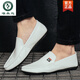 
Woodpecker 2025 spring and summer new beans shoes leather shoes Korean version driving shoes lazy shoes social trend casual men's shoes black 9880 39
