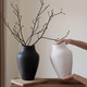 Französische Wasabi -Keramik Vase Japanische Retro Wohnzimmer Blumenarrangement Hydroponische Weiße Utensil Dekorative Ornamente 3897 Wasabi Schwarz