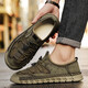 
Microfiber leather sandals men's French leather shoes for spring and summer new genuine leather hollow hole shoes soft sole casual beach shoes for men khaki [Microfiber leather A681] 46
