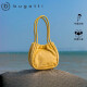 Bugatti Marca de vegetales Bolsa para mujeres Bolsa de gran capacidad Bag de alta gama Pleaded Bucket de mano grande Bolsa Flaghship oficial Atén amarillo