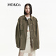
MO/Co. Jacket Fall Cotton Neutral Hunting Jacket Working Pocket Shoulder Drawstring MBD3COTK01 Brown Green L /170