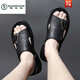 
Woodpecker leather sandals men's 2025 summer new trendy soft sole non-slip beach shoes men's outer dual-purpose sandals AM9923 khaki 38
