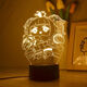 Qichun new egg zi party peripheral atmosphere lights Baker-shaped colorful night lights to give children birthday gifts 3899-9 Dongdong sheep 3 colors (3 kinds of white lights) with switch USB socket