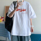 Pure A21 American short-sleeved T-shirt men's summer trendy loose and versatile casual half-sleeved T-shirt couple top [3888*slam dunk] White 4XL 180-205Jin [Jin equals 0.5 kg]