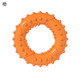 Dog molar toy ring, bite-resistant, bite-resistant, small and medium-sized dog molar teeth deep cleaning stick, good to relieve boredom, self-pleasure toy, single ring, orange -