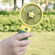 [Good Produits strictement sélectionnés] Mini Candy Color Fleur Fleur Handheld Corde Small ventilateur USB Charge Portable Office silencieux HD6626-Light Yellow (1 Piece)