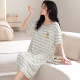 Camislo modal de verano Mujer Summer's 2025 Nuevo seda modal de seda de hielo Modal La sensación fría de manga corta se puede usar fuera de la ropa del hogar Vestido de pijama 13297 m 80-100Jin [Jin equivale a 0.5 kg] entregados antes de las 4 pm en el mismo día