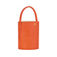 Longchamp (longchamp)pure17 cowhide short bucket bag handbag small women's orange basic package (bag + dust bag)