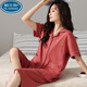 Palando 100 Xinjiang Pajamas de algodón para mujeres en pantalones de manga corta de verano Cárdigan de gran tamaño para trajes de mujeres de mediana edad y jóvenes para ropa de hogar N9898 Pantalones de manga corta Cárdigan 3xl (160-180Jin [Jin Equals 0.5 kg])))