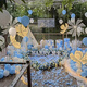 Huaiyin Simulated Rose Petal Wedding Hand Sprinted Wedding Mariage Room Ktv Bar Confestion proposition de la Saint-Valentin Décoration décoration du lac Bleu 50 Pieces [Installation comprimée]