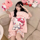 Junjunsui dimei kurzärmeligte pyjamas für Frauen im Sommer reines Baumwollshorts Anzug Anzug Cartoon Teenager Großgröße Fett MM Student Student Home Clothes Short-4001 M [Empfohlen 80-100jin [Jin gleich 0,5 kg]]]