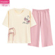Pajamas à manches courtes modaux Set New Chinese Women's National Style Home Clothing Pantals Pantal