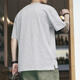 Jeep Spirit American High-End Chinese Style Zhongshan Henry Neck Bambus Joint Kurzärmelte Polo-Hemd Herrenmodemarke Lose halbärmelte Top T White M für 115-130jin [Jin entspricht 0,5 kg]