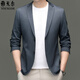 Ягер флагманский официальный магазин высококачественный костюм Men Men Summer Business Casual маленький коттедж с твердым цветом одно западной топ-куртка Men 6630 Brown M 170