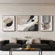 
Black, white and gray abstract art sofa background wall decorative painting sense living room hanging painting modern three JD13783 left and right 30*40 middle 60*40