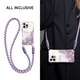 Flor de pintura al óleo púrpura Case de teléfonos móviles adecuado para Vivox200Pro PROPO LANYARD ANTI-FALL X100ULTRA Super Good Looking Lanyard-Transparent-ZQY11991 Short Lanyard Vivo X200 Ultra
