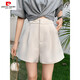 Pierre Cardin Summer Thin Casual Anzug Shorts Damen 2025 Neue hochverzögerte Schlampe A-Line Chiffon Wide-Big Hosen Black 7170 S