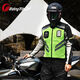 Motorcycle riding clothing men's summer reflective clothing vest printed bicycle vest team uniform motorcycle travel uniform JK-34 green (with back protector-printed image) 5XL