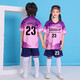 Kinderfußballuniformanzug für Jungen und Mädchen schnell trockener kurzärmeliges Training Grundschule Fußballspiel Team Uniform-Anpassung YL-9227 Blue Blue JPG XS (155-160 cm)