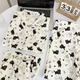 Jingpufei's new summer polka dot cotton gauze pajamas women's three-piece set comfortable home clothes Yunduo Cotton-9905# Black Love Three-piece Set M [Suggestion 75-100Jin [Jin equals 0.5 kg]]