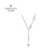 Diamond Family PT950 Platinum Necklace Gourd Platinum Tassel Necklace Fulu Good Luck Holiday Gift for Girlfriend Platinum Necklace Approximately 4.45g