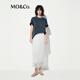 MO/Co. Skirt 2025 Summer New Product High Waisted Tennis Artistic Sticky Lace Border White MBE2SKT038 This White XS
