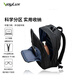VoyLux-VEX系列牛皮拼接商务可扩容双肩包透气多功能IT上班通勤出差背包 VEX系列-黑色 可扩容6cm