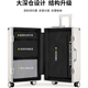 Huatong Multifunktionaler Koffer für die Aluminiumlegierung von Herren Aluminium Legierung großer Kapazitäts Trolley-Koffer für die robuste und Anti-Druck-37-Eröffnungskoffer für ein Check-in-Silbergrau-Bracker + Ladungsanschluss + Haken + Tasse Halter 30 Zoll [3/7 offen] Upgraded eingeklapptes PC-Material