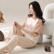 Yalu 2025 Neue Frauen Pure Cotton Pyjamas Set Summer Kurzärmelige Hosen koreanische Baumwollkleidung im koreanischen Stil für Frauen im zweiteiligen Großhandel 9721 m