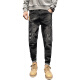 LA HaiLan Home (HLA) same men's ripped jeans summer trendy brand slim feet 2025 new summer 6636 black + 6635 black 34