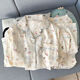 Kairuihu pijama para mujeres en la primavera y otoño de la nube de manga larga Cloud Floral Sense 2025 New Women's Spring and Autumn Home Clothing 6627 Lunas de estrella y luna de estrella-pantalones de manga larga de algodón Yunduo M