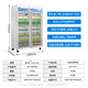 SULIAT (suiling) Cabinet d'affichage de congélateur commercial Armoire de rangement fraîche réfrigéré vertical Fleurs de circulation refroidie à air Fruit Réfrigérateur Supermarché Standier de grande capacité Bière de porte en verre Bière Double porte Double Circulation INTÉRIEURE LED intégrée] 682 litres 丨 1,08 mètres de long