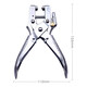 Vinoa Air-Eye Stanzzange einloch ein Loch Stanzkrimpszange Metallschutz Ring Bindungsmaschine Handbuch Hand drücken 6174 Pressen Crimpange + 4,5 mm Goldschnalle