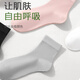 Chaussettes féminines de Langsha pour femmes bambou fibre d'été glace de soie anti-odor anti-odor et sueur et sueur chaussettes de confinement blanc