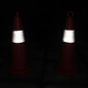 Quxing Reflective Road Cone Plastic Cone Red and White Universal Parking Space Cone Barrel Transportation Facilities 6 Pack