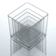 
Yonghuan desktop storage box square transparent acrylic cosmetics sticky note mobile phone case station pen holder station 4877 side U transparent basket medium length PT high transparent