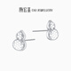 Chao Acer Boya Hulu Fulu platinum earrings for women PT950 mirror flash earrings gift, priced at 300 yuan, 2.05g, one pair (free silicone ear plugs)