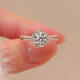 Pt950 platinum first snow moissanite diamond ring female one carat couple engaged and seeking wedding gift ring closed first snow 50 points diamond ring - light luxury model default live mouth can be adjusted in size