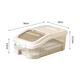 Mengyier rice bucket storage bucket rice storage box rice jar rice can flour bucket sealed insect-proof and moisture-proof storage box cat food dog food miscellaneous grains large transparent 1