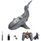 Shark mécanique télécommandé Great Shark Boat Boat sous-marin Sous-marin avec caméra électrique Simulate Whale's Toys Camouflage Green Six-canal Nuclear Submarine Officiel Standard
