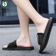 
Woodpecker men's slippers for men in summer wear non-slip and anti-odor household flip-flops outdoor wear-resistant thick sole sports and casual men's shoes 9756 black 40-41