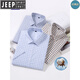 JEEP SPIRIT Jeep Summer New Plaid Cotton Shirt Men's Short Sleeve Thin No-Iron Middle-aged and Young Half-Sleeve Shirt Daddy's Outfit HK-9720 [Pure Cotton] 44