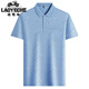 
Classic car ice silk short-sleeved T-shirt middle-aged men's lapel daddy suit 2025 summer new thin cool breathable polo shirt ice silk-9923 blue real pocket M 48/165
