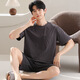 SeptWolves Pajamas modales de pijama de verano de manga corta de manga corta 2025 nueva ropa para el hogar de seda de hielo para el verano se puede usar fuera de Y9717 L
